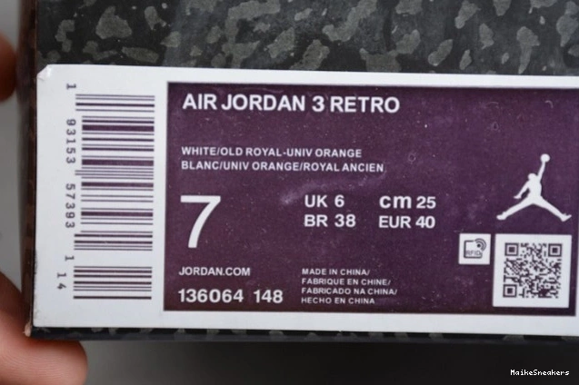 MaikeSneakers 136064-148 'Knicks Retro Jordan Rivals' Air 3 0710